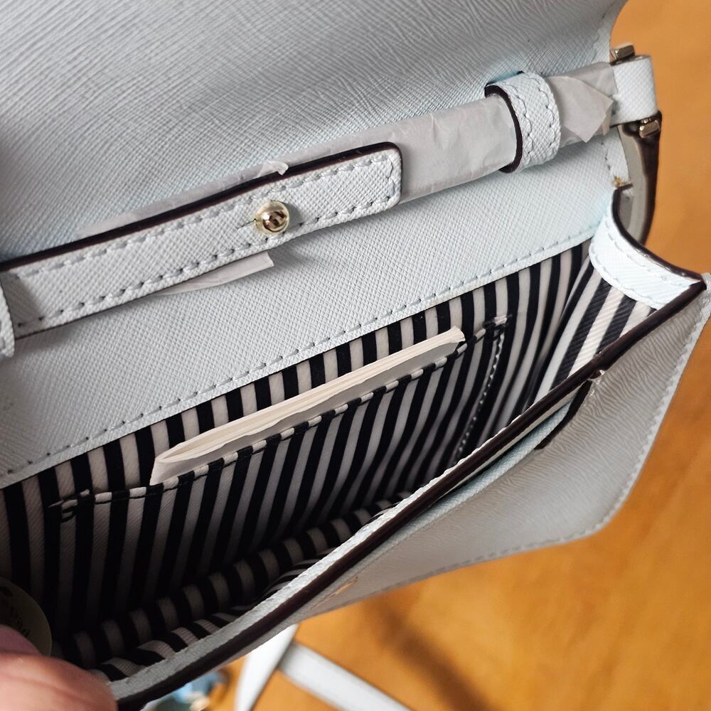 Kate Spade Small Light Blue Pastel Crossbody Purse Travel Vacation Wallet - Picture 5 of 6